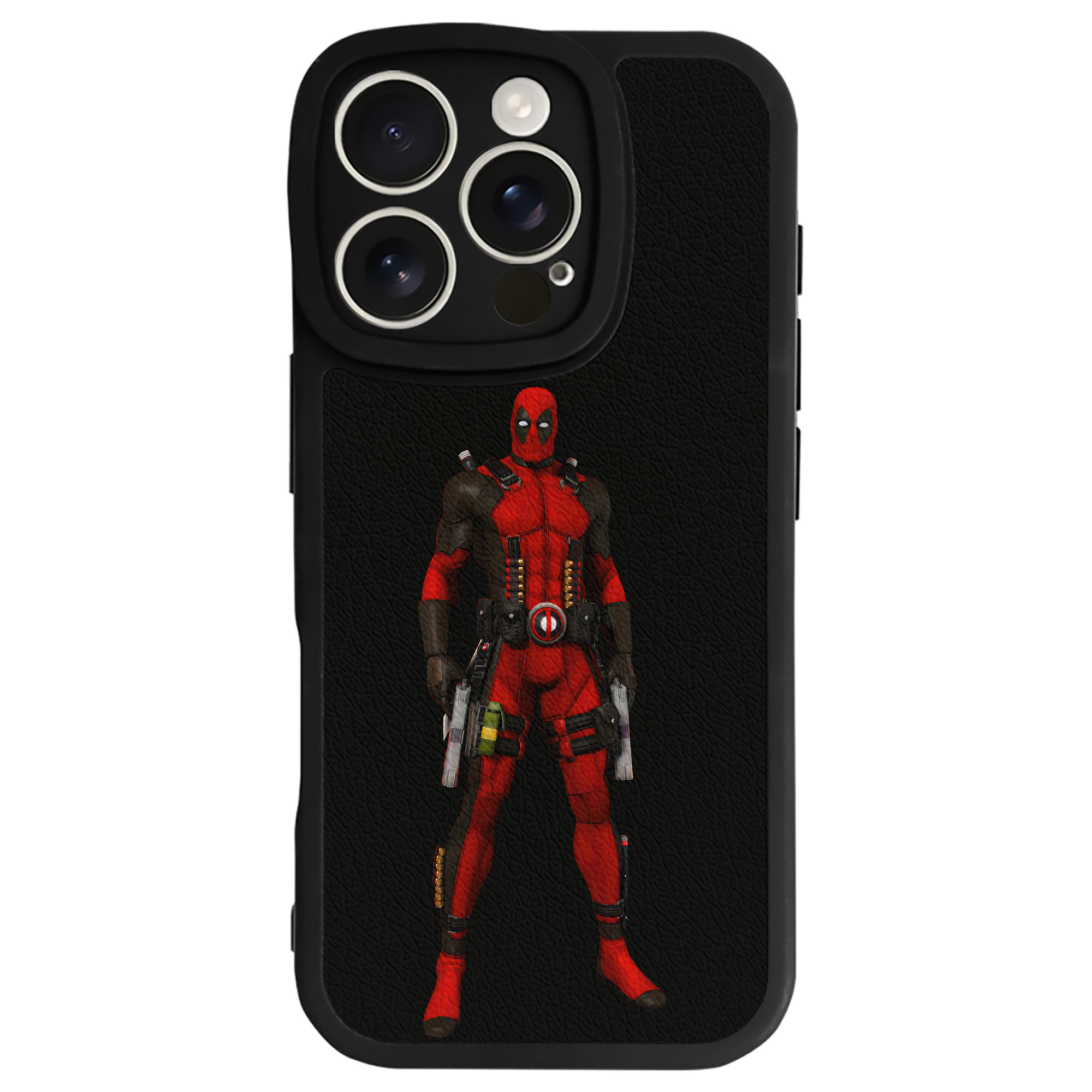 （画像用） Deadpool デッドプール 【iPhone 16シリーズ対応】シリコンスマホケース（レザー調） 材質：シリコン